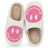 WW | mit Smiley - bequeme Damen Hausschuhe aus weichem Material