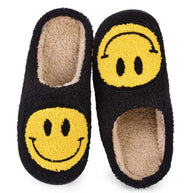WW | mit Smiley - bequeme Damen Hausschuhe aus weichem Material