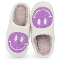 WW | mit Smiley - bequeme Damen Hausschuhe aus weichem Material