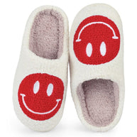 WW | mit Smiley - bequeme Damen Hausschuhe aus weichem Material