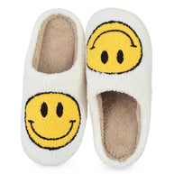 WW | mit Smiley - bequeme Damen Hausschuhe aus weichem Material