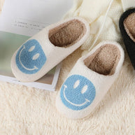 WW | mit Smiley - bequeme Damen Hausschuhe aus weichem Material