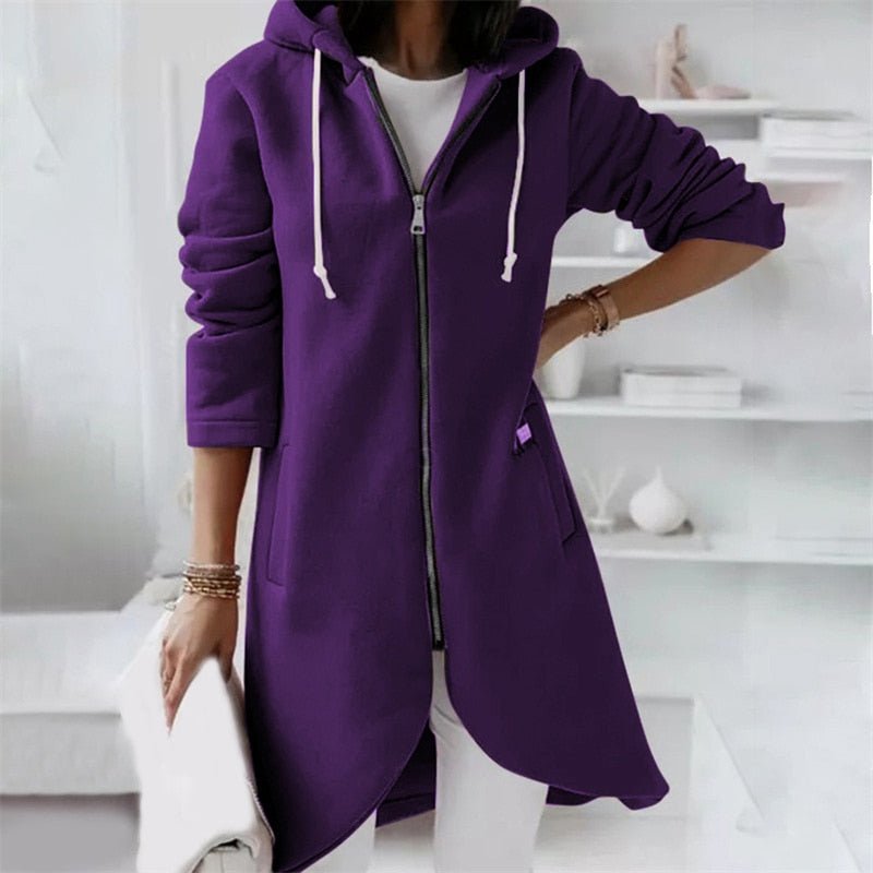 W&W Mode Jacke | Bequeme lange Kapuzenweste für Frauen