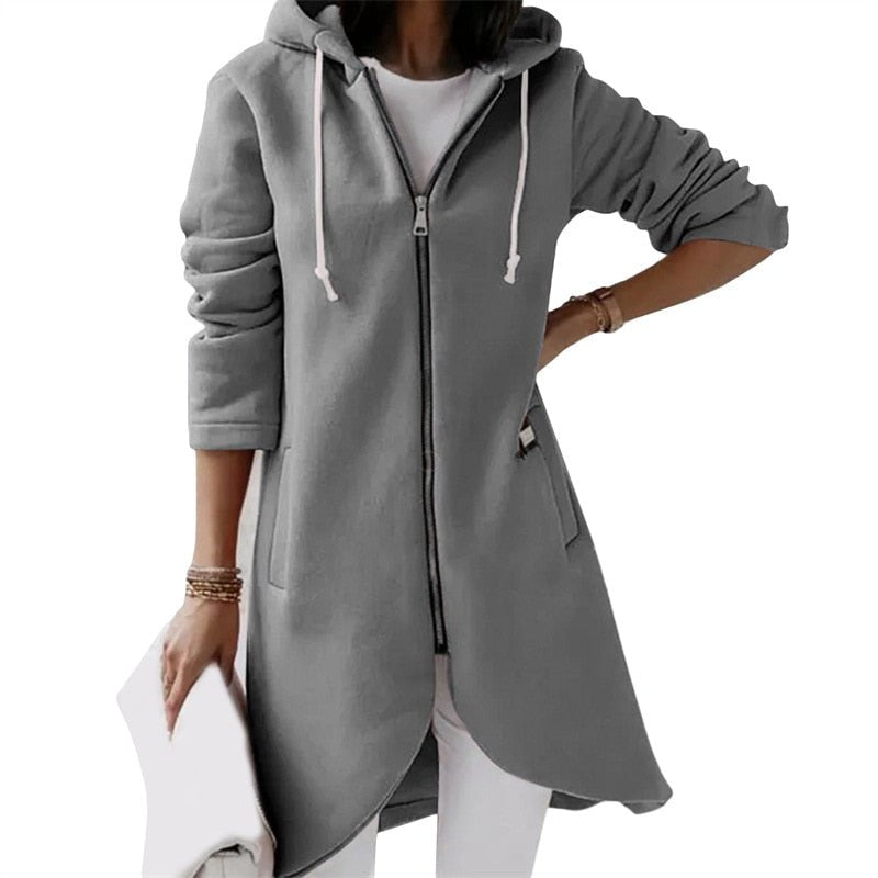W&W Mode Jacke | Bequeme lange Kapuzenweste für Frauen