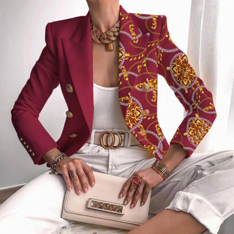 W&W Mode | Blazer mit Schmetterlingsmuster für Frauen : Neu 2024