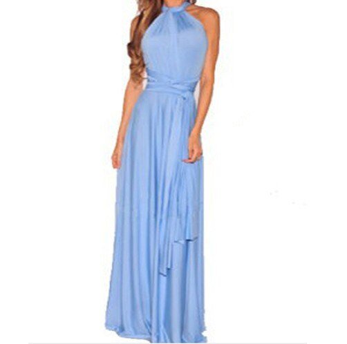 W&W Mode | Elegantes Halter-Maxikleid ohne Rücken für Frauen