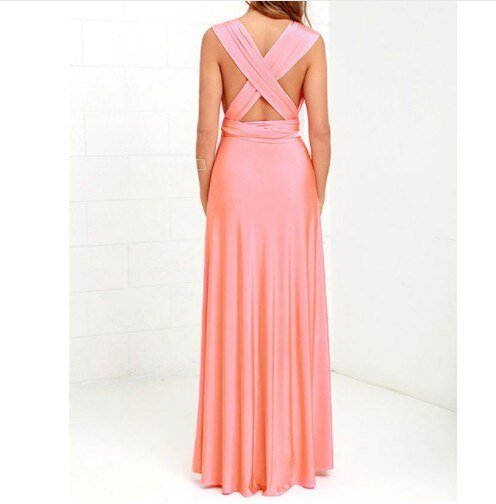 W&W Mode | Elegantes Halter-Maxikleid ohne Rücken für Frauen