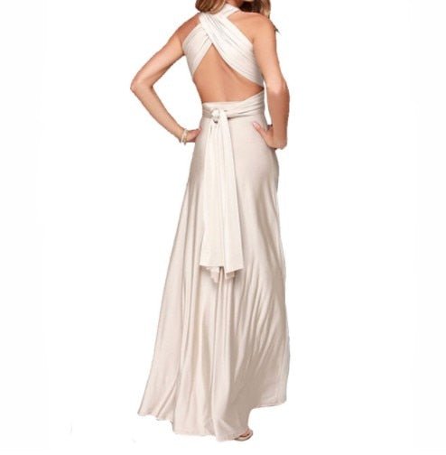W&W Mode | Elegantes Halter-Maxikleid ohne Rücken für Frauen