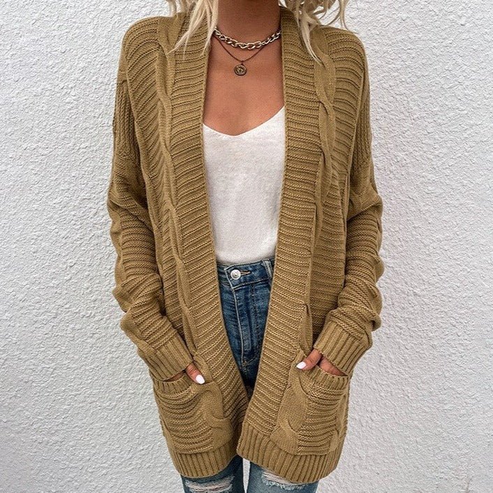 WW Strickjacke | Bequemer langer Strickmantel für Frauen