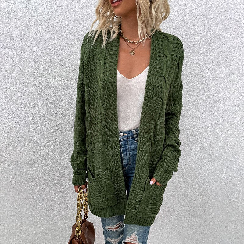W&W Mode Strickjacke | Bequemer langer Strickmantel für Frauen