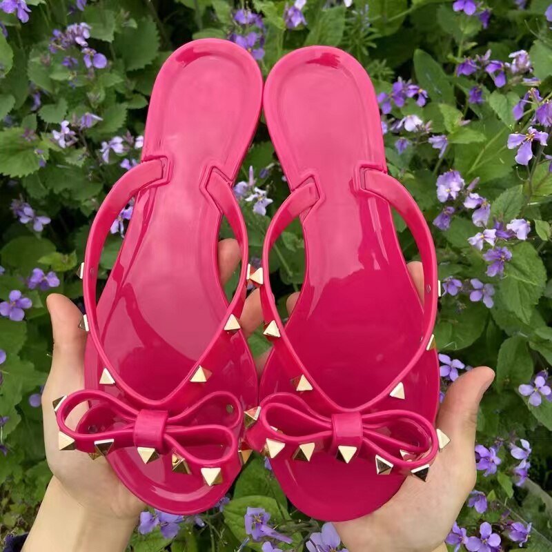 W&W Mode | Nieten-Schleife-Knoten Flip-Flops Sandalen