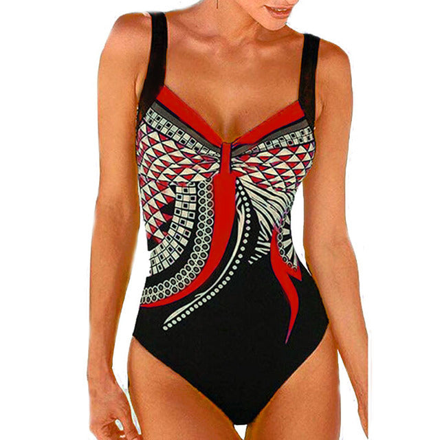 W&W Mode | Damen Kombinierter Badeanzug Push Up Sexiger Badeanzug