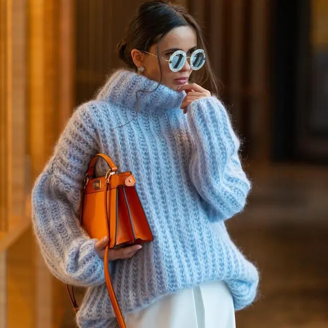 W&W Mode - Damen trendiger oversized Pullover