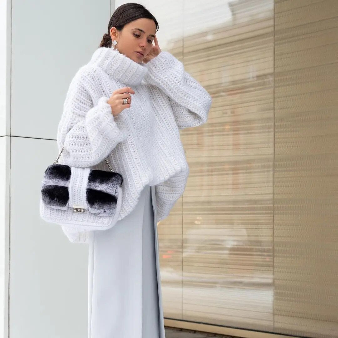 W&W Mode - Damen trendiger oversized Pullover