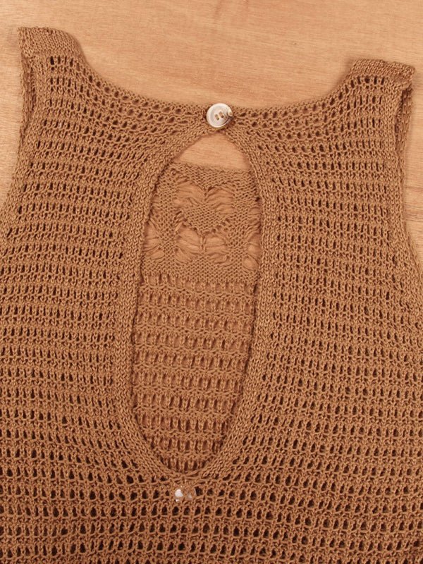 WW | Damen Bikinioberteil Hohes Spitze Quaste Badeanzug Mantel Strand Lange Kleid