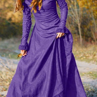 WW | Damen Kleider Rundhals Langarmkleid