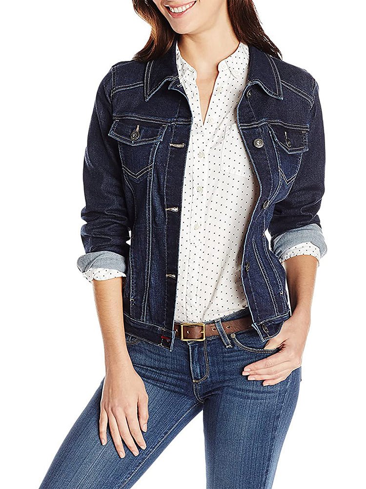WW | Damenjacken Einreihige Denimjacke mit Taschen