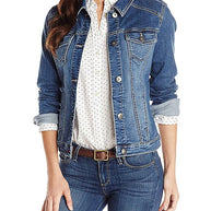 WW | Damenjacken Einreihige Denimjacke mit Taschen