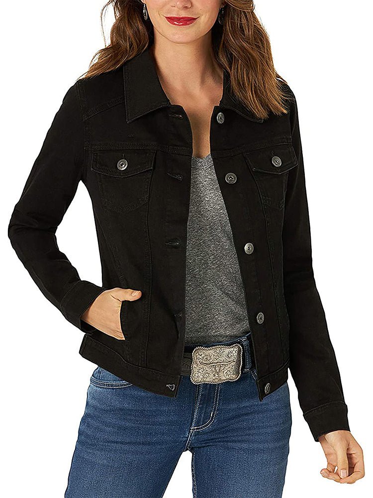 WW | Damenjacken Einreihige Denimjacke mit Taschen