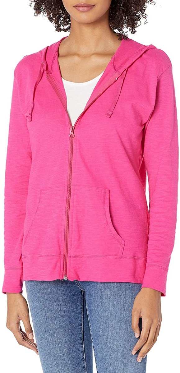 W&W Mode | Damen Jersey Vollzip Kapuzenpulli Activewear