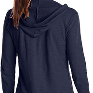 WW | Damen Jersey Vollzip Kapuzenpulli Activewear