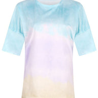 WW | Damen Tie Dye Gradient Print Lose T-Shirt Für Frauen