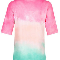 WW | Damen Tie Dye Gradient Print Lose T-Shirt Für Frauen