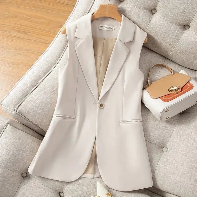 W&W Mode | Damen Weste Jacke Ärmellose Blazer