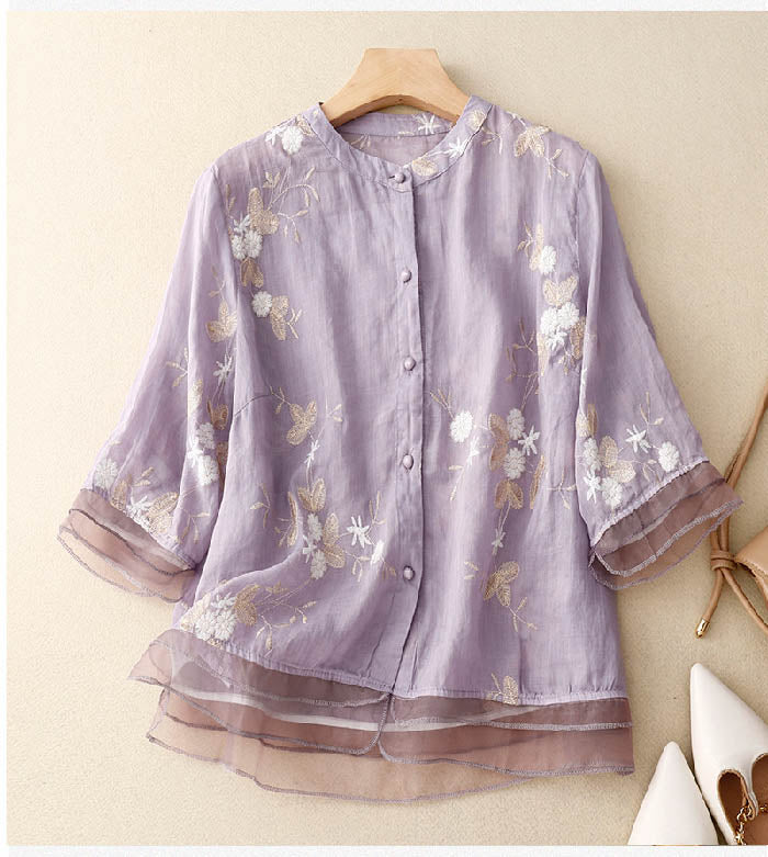 WW | Bluse mit Blumenmuster aus Leichtem Stoff