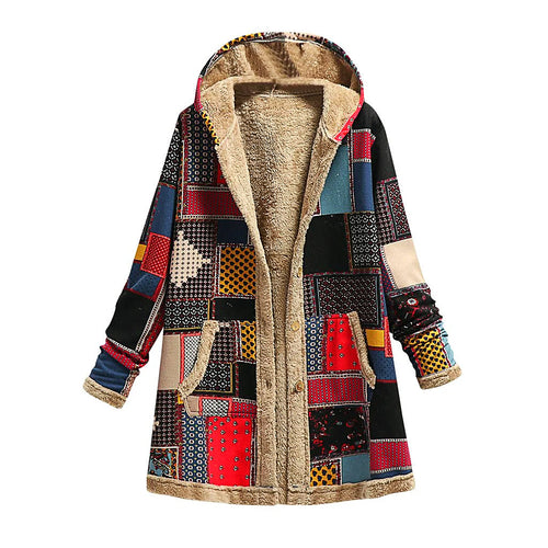 W&W Mode | Dicke Fleecejacke für Damen mit Print