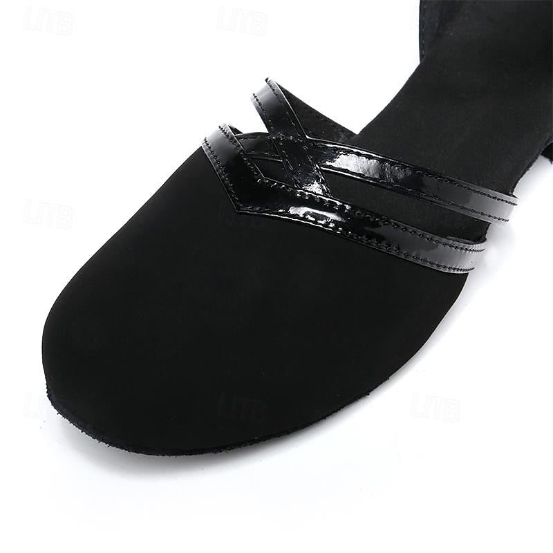 WW | Moderne Tanzschuhe für Damen - Schwarz - Hochwertiges Wildleder
