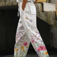 WW | Casual Unique Printed Button Pocket Pants