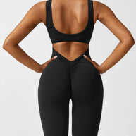 WW | V-Rücken Auslaufender Jumpsuit