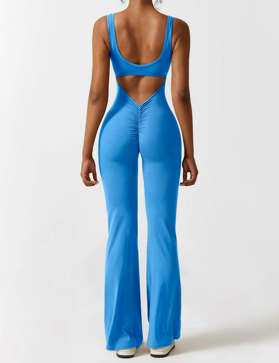 WW | V-Rücken Auslaufender Jumpsuit