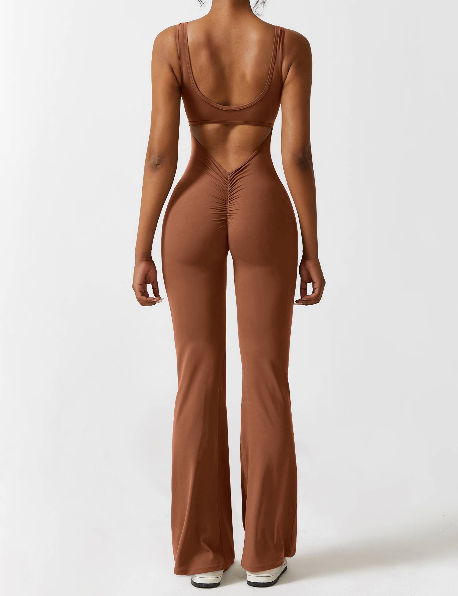 WW | V-Rücken Auslaufender Jumpsuit