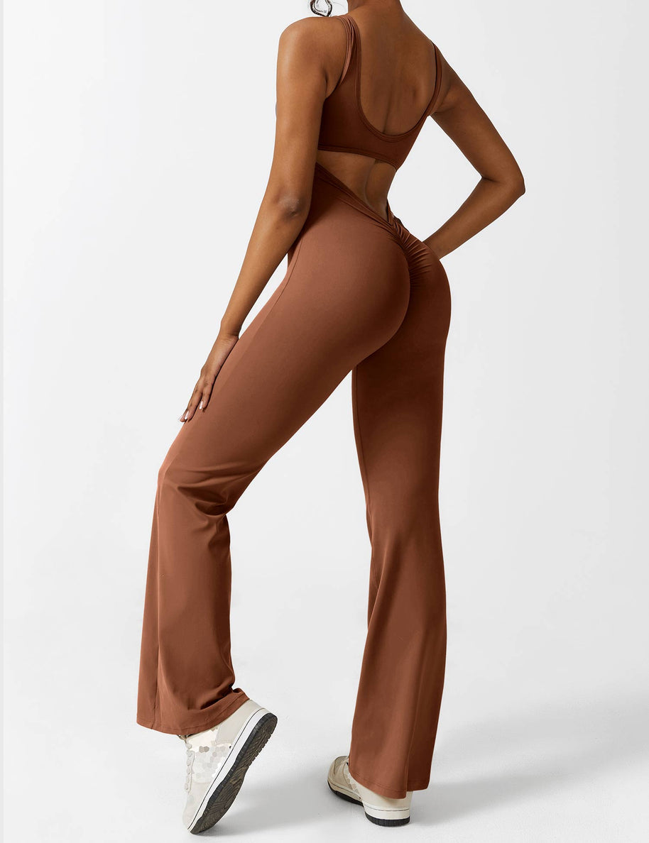 WW | V-Rücken Auslaufender Jumpsuit