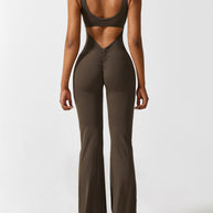WW | V-Rücken Auslaufender Jumpsuit