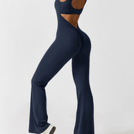 WW | V-Rücken Auslaufender Jumpsuit