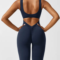 WW | V-Rücken Auslaufender Jumpsuit