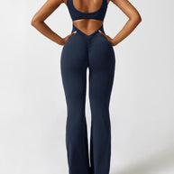WW | V-Rücken Auslaufender Jumpsuit