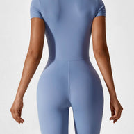 LenaFit – Kurzarm-Reißverschluss-Jumpsuits