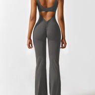 WW | V-Rücken Auslaufender Jumpsuit