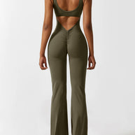 WW | V-Rücken Auslaufender Jumpsuit