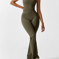 WW | V-Rücken Auslaufender Jumpsuit