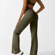 WW | V-Rücken Auslaufender Jumpsuit