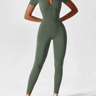 LenaFit – Kurzarm-Reißverschluss-Jumpsuits