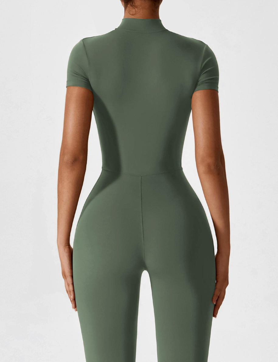 LenaFit – Kurzarm-Reißverschluss-Jumpsuits