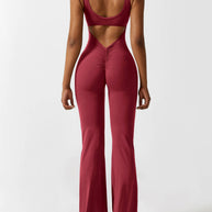 WW | V-Rücken Auslaufender Jumpsuit