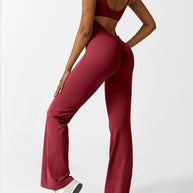 WW | V-Rücken Auslaufender Jumpsuit