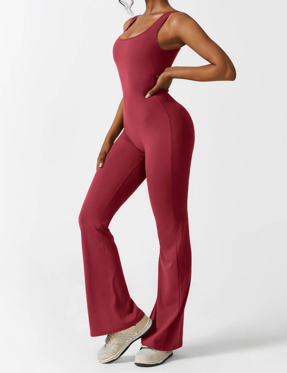 WW | V-Rücken Auslaufender Jumpsuit